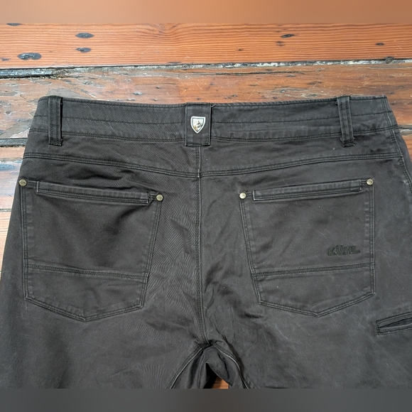 lot 2 pair Kuhl RYDR Vintage Patina Dye HIking Outdoor Pants 38 x 32 brown olive - Picture 8 of 16